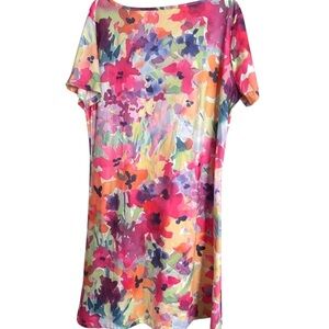 Colorful Floral Midi Dress